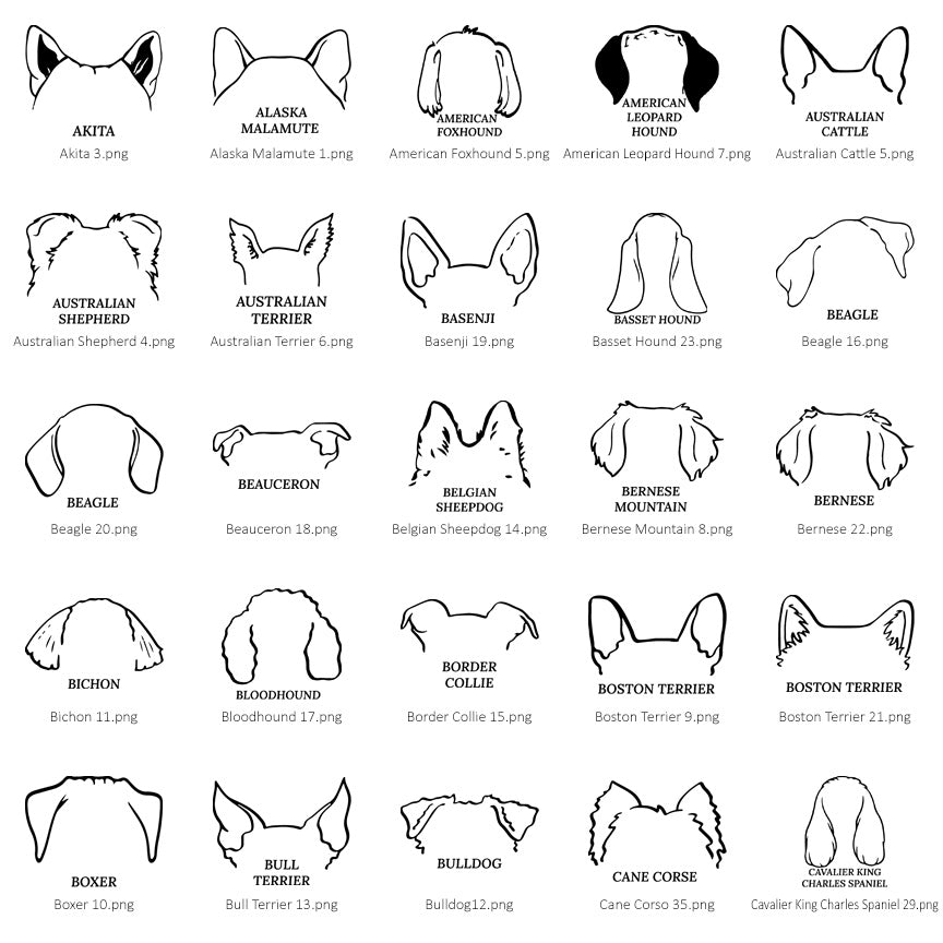 Dog Ears Collar Memorial Frame