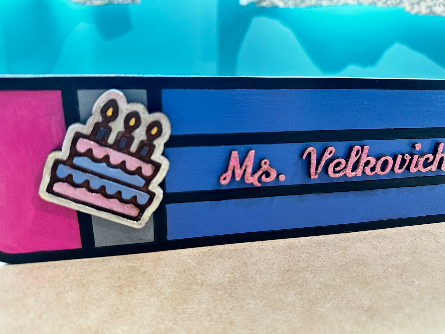 Teacher Desk Name Sign Custom