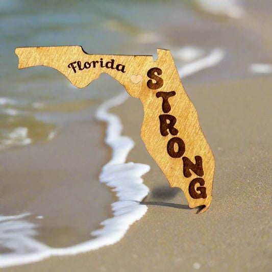 Wooden Magnet Florida Strong